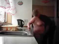 Hidden livecam in the kitchen catches my granddad and grandma 